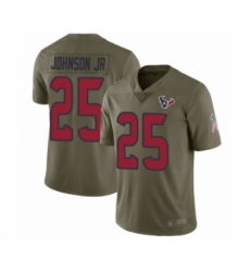 Men's Houston Texans #25 Duke Johnson Jr Limited Olive 2017 Salute to Service Football Jersey