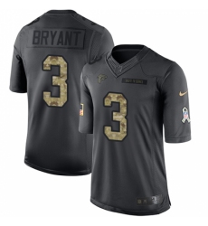 Youth Nike Atlanta Falcons #3 Matt Bryant Limited Black 2016 Salute to Service NFL Jersey