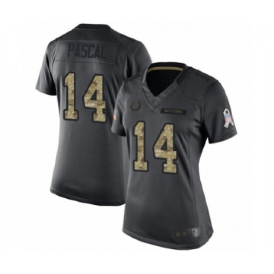 Women's Indianapolis Colts #14 Zach Pascal Limited Black 2016 Salute to Service Football Jersey Women's Indianapolis Colts #14 Zach Pascal Limited Black 2016 Salute to Service Football Jersey