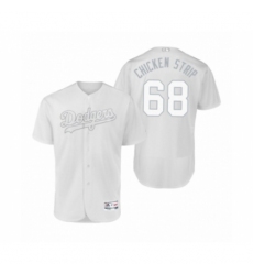 Men's Dodgers #68 Ross Stripling Chicken Strip White 2019 Players Weekend Authentic Jersey