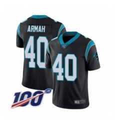 Youth Carolina Panthers #40 Alex Armah Black Team Color Vapor Untouchable Limited Player 100th Season Football Jersey