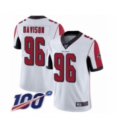 Men's Atlanta Falcons #96 Tyeler Davison White Vapor Untouchable Limited Player 100th Season Football Jersey