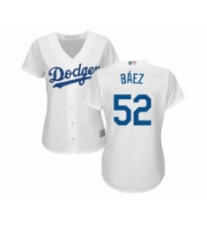 Women's Los Angeles Dodgers #52 Pedro Baez Authentic White Home Cool Base Baseball Player Jersey
