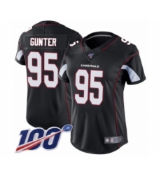 Women's Arizona Cardinals #95 Rodney Gunter Black Alternate Vapor Untouchable Limited Player 100th Season Football Jersey