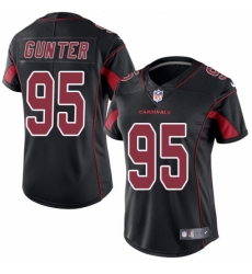 Women's Nike Arizona Cardinals #95 Rodney Gunter Limited Black Rush Vapor Untouchable NFL Jersey