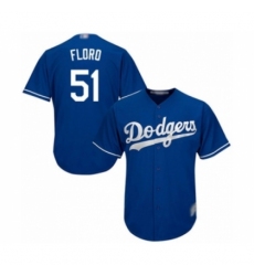 Men's Los Angeles Dodgers #51 Dylan Floro Royal Blue Alternate Flex Base Authentic Collection Baseball Player Jersey
