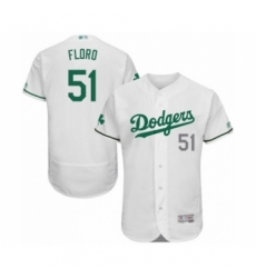 Men's Los Angeles Dodgers #51 Dylan Floro White Celtic Flexbase Authentic Collection Baseball Player Jersey