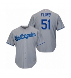Youth Los Angeles Dodgers #51 Dylan Floro Authentic Grey Road Cool Base Baseball Player Jersey