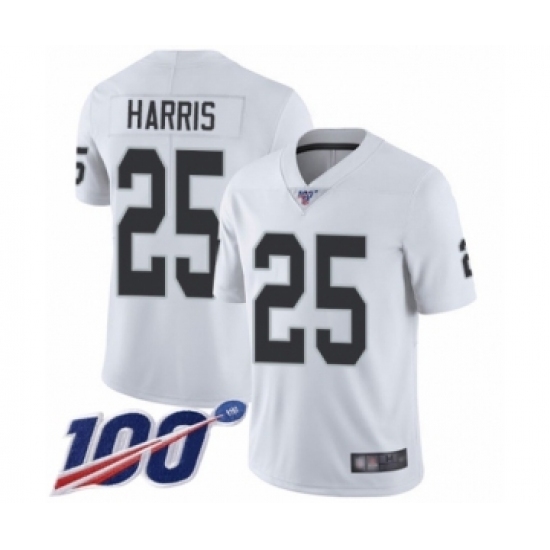 Men's Oakland Raiders #25 Erik Harris White Vapor Untouchable Limited Player 100th Season Football Jersey Men's Oakland Raiders #25 Erik Harris White Vapor Untouchable Limited Player 100th Season Football Jersey