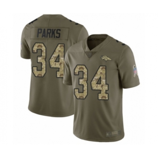 Men's Denver Broncos #34 Will Parks Limited Olive Camo 2017 Salute to Service Football Jersey Men's Denver Broncos #34 Will Parks Limited Olive Camo 2017 Salute to Service Football Jersey