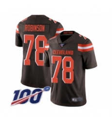Men's Cleveland Browns #78 Greg Robinson Brown Team Color Vapor Untouchable Limited Player 100th Season Football Jersey
