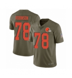 Men's Cleveland Browns #78 Greg Robinson Limited Olive 2017 Salute to Service Football Jersey
