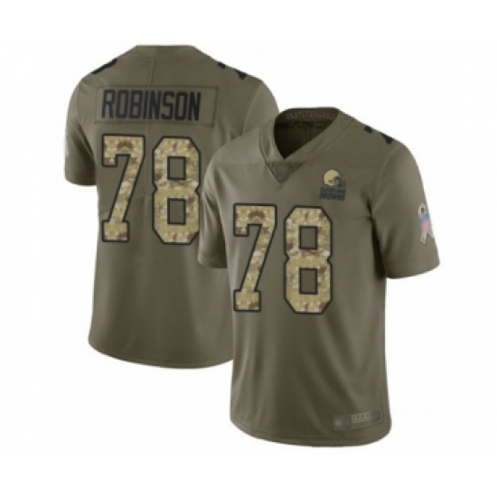 Men's Cleveland Browns #78 Greg Robinson Limited Olive Camo 2017 Salute to Service Football Jersey Men's Cleveland Browns #78 Greg Robinson Limited Olive Camo 2017 Salute to Service Football Jersey