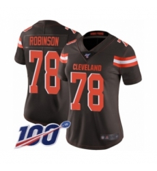 Women's Cleveland Browns #78 Greg Robinson Brown Team Color Vapor Untouchable Limited Player 100th Season Football Jersey