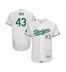 Men's Los Angeles Dodgers #43 Edwin Rios White Celtic Flexbase Authentic Collection Baseball Player Jersey