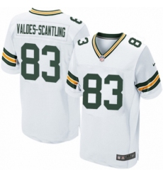 Men's Nike Green Bay Packers #83 Marquez Valdes-Scantling Elite White NFL Jersey