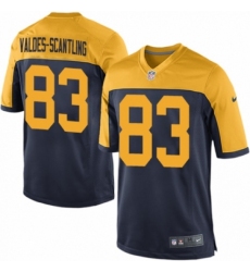 Men's Nike Green Bay Packers #83 Marquez Valdes-Scantling Game Navy Blue Alternate NFL Jersey