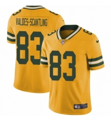 Men's Nike Green Bay Packers #83 Marquez Valdes-Scantling Limited Gold Rush Vapor Untouchable NFL Jersey