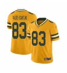 Women's Green Bay Packers #83 Marquez Valdes-Scantling Limited Gold Inverted Legend Football Jersey