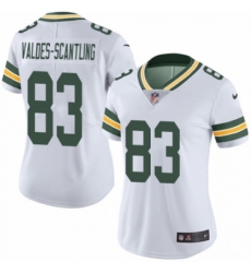 Women's Nike Green Bay Packers #83 Marquez Valdes-Scantling White Vapor Untouchable Limited Player NFL Jersey