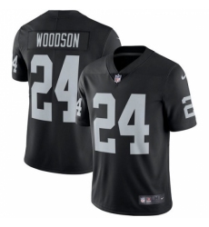 Youth Nike Oakland Raiders #24 Charles Woodson Black Team Color Vapor Untouchable Limited Player NFL Jersey