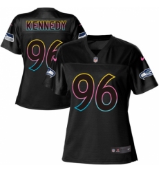 Women's Nike Seattle Seahawks #96 Cortez Kennedy Game Black Team Color NFL Jersey