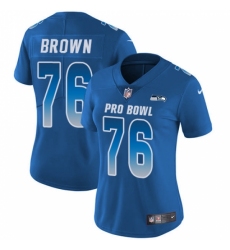 Women's Nike Seattle Seahawks #76 Duane Brown Limited Royal Blue 2018 Pro Bowl NFL Jersey