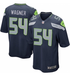 Men's Nike Seattle Seahawks #54 Bobby Wagner Game Steel Blue Team Color NFL Jersey