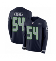 Men's Nike Seattle Seahawks #54 Bobby Wagner Limited Navy Blue Therma Long Sleeve NFL Jersey