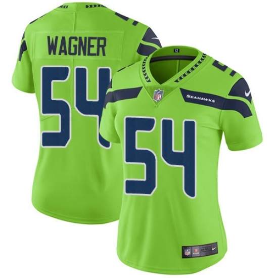 Women's Nike Seattle Seahawks #54 Bobby Wagner Limited Green Rush Vapor Untouchable NFL Jersey Women's Nike Seattle Seahawks #54 Bobby Wagner Limited Green Rush Vapor Untouchable NFL Jersey
