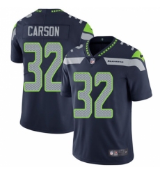 Men's Nike Seattle Seahawks #32 Chris Carson Navy Blue Team Color Vapor Untouchable Limited Player NFL Jersey
