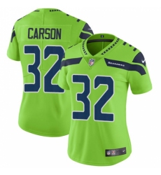 Women's Nike Seattle Seahawks #32 Chris Carson Limited Green Rush Vapor Untouchable NFL Jersey