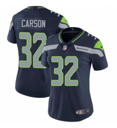 Women's Nike Seattle Seahawks #32 Chris Carson Navy Blue Team Color Vapor Untouchable Limited Player NFL Jersey