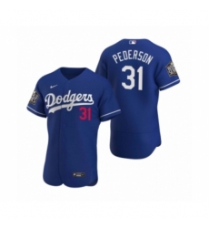 Men's Los Angeles Dodgers #31 Joc Pederson Nike Royal 2020 World Series Authentic Jersey