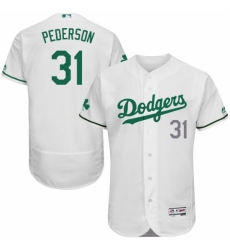 Men's Majestic Los Angeles Dodgers #31 Joc Pederson White Celtic Flexbase Authentic Collection MLB Jersey