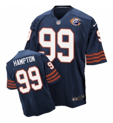 Men's Nike Chicago Bears #99 Dan Hampton Elite Navy Blue Throwback NFL Jersey