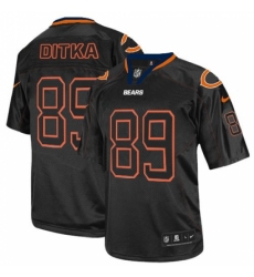 Men's Nike Chicago Bears #89 Mike Ditka Elite Lights Out Black NFL Jersey