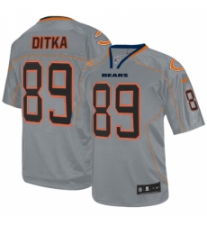 Men's Nike Chicago Bears #89 Mike Ditka Elite Lights Out Grey NFL Jersey