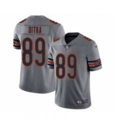 Women's Chicago Bears #89 Mike Ditka Limited Silver Inverted Legend Football Jersey