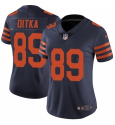 Women's Nike Chicago Bears #89 Mike Ditka Navy Blue Alternate Vapor Untouchable Limited Player NFL Jersey