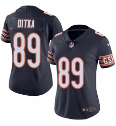Women's Nike Chicago Bears #89 Mike Ditka Navy Blue Team Color Vapor Untouchable Limited Player NFL Jersey