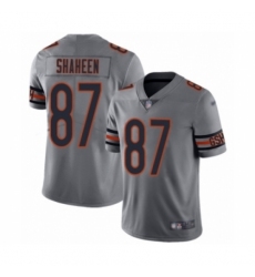 Men's Chicago Bears #87 Adam Shaheen Limited Silver Inverted Legend Football Jersey