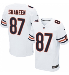 Men's Nike Chicago Bears #87 Adam Shaheen Elite White NFL Jersey