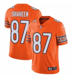 Men's Nike Chicago Bears #87 Adam Shaheen Limited Orange Rush Vapor Untouchable NFL Jersey