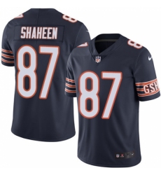 Men's Nike Chicago Bears #87 Adam Shaheen Navy Blue Team Color Vapor Untouchable Limited Player NFL Jersey
