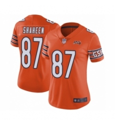 Women's Chicago Bears #87 Adam Shaheen Orange Alternate 100th Season Limited Football Jersey