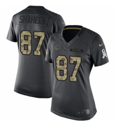 Women's Nike Chicago Bears #87 Adam Shaheen Limited Black 2016 Salute to Service NFL Jersey