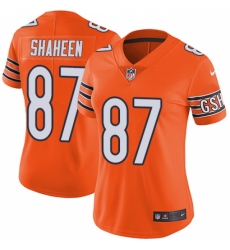 Women's Nike Chicago Bears #87 Adam Shaheen Limited Orange Rush Vapor Untouchable NFL Jersey