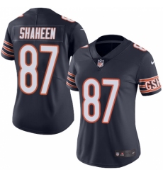 Women's Nike Chicago Bears #87 Adam Shaheen Navy Blue Team Color Vapor Untouchable Limited Player NFL Jersey