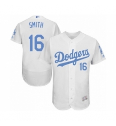 Men's Los Angeles Dodgers #16 Will Smith Authentic White 2016 Father's Day Fashion Flex Base Baseball Player Jersey